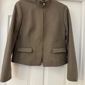 Banana Republic Mario Belluci Women’s Blazer Taupe Beige Wool Blend Size 10 Coat